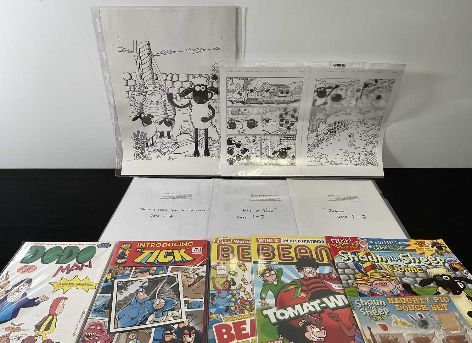 Lot 456 - A selection of original comic book art by...