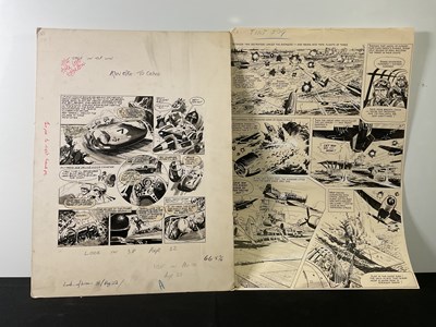 Lot 476 - A pair of production used original comic book...