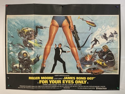 Lot 168 - FOR YOUR EYES ONLY (1981) UK Quad film poster,...