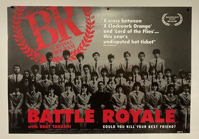 Lot 30 - BATTLE ROYALE (2001) First Release UK Quad...