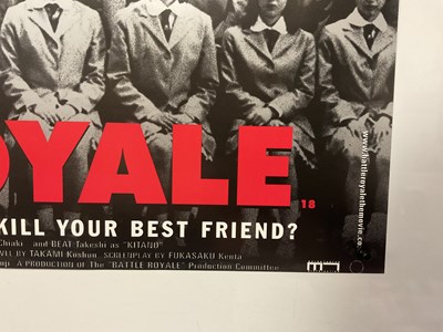 Lot 30 - BATTLE ROYALE (2001) First Release UK Quad...
