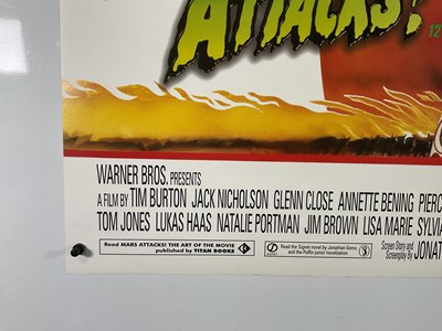 Lot 10 - MARS ATTACKS (1996) UK Quad film poster,...