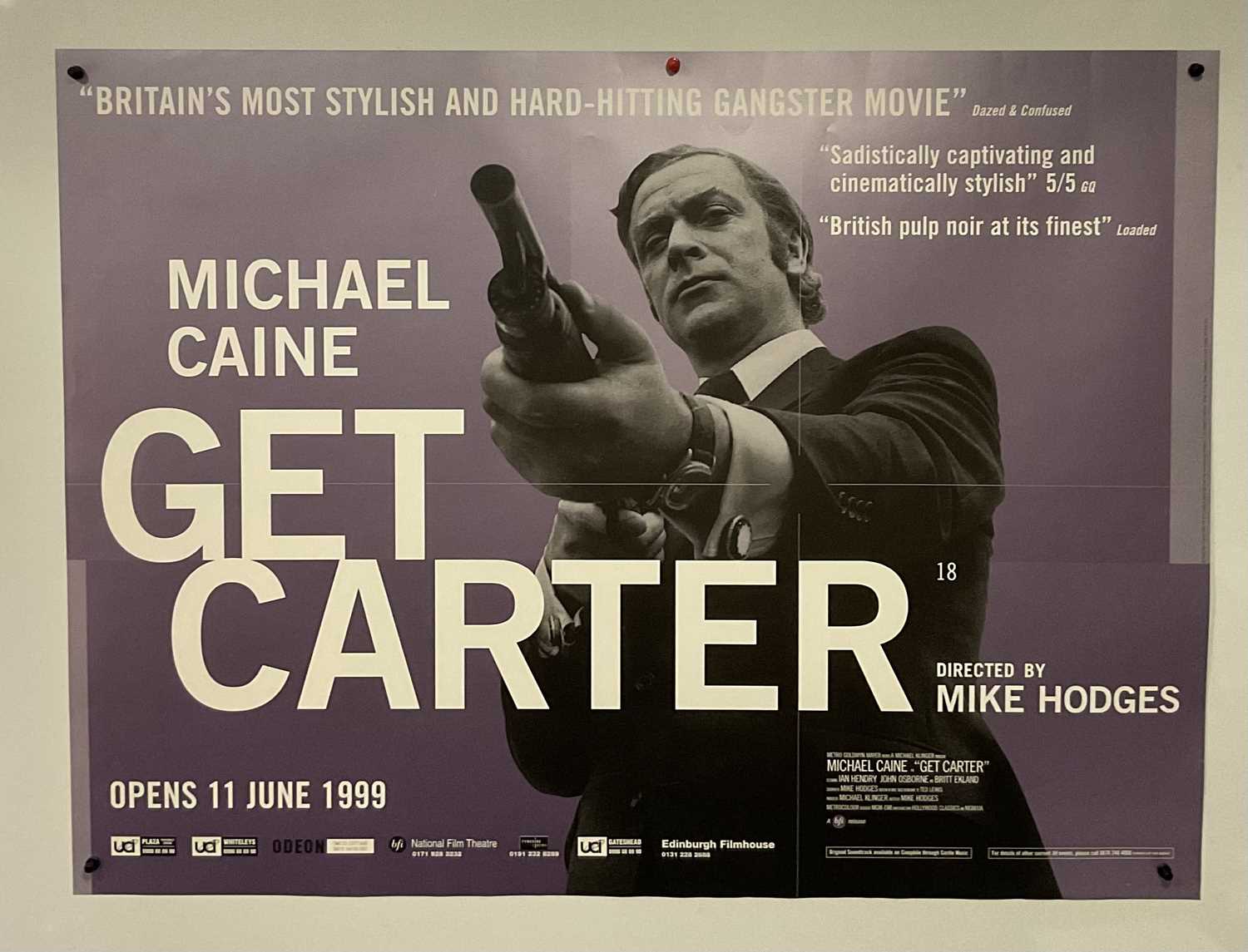 Lot 48 - GET CARTER (1977) UK Quad BFI 1999 re-release...