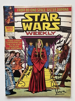 Lot 281 - STAR WARS WEEKLY # 86 - SIGNED DAVE PROWSE +...