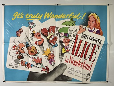 Lot 289 - ALICE IN WONDERLAND (1951) UK Quad, 1969...
