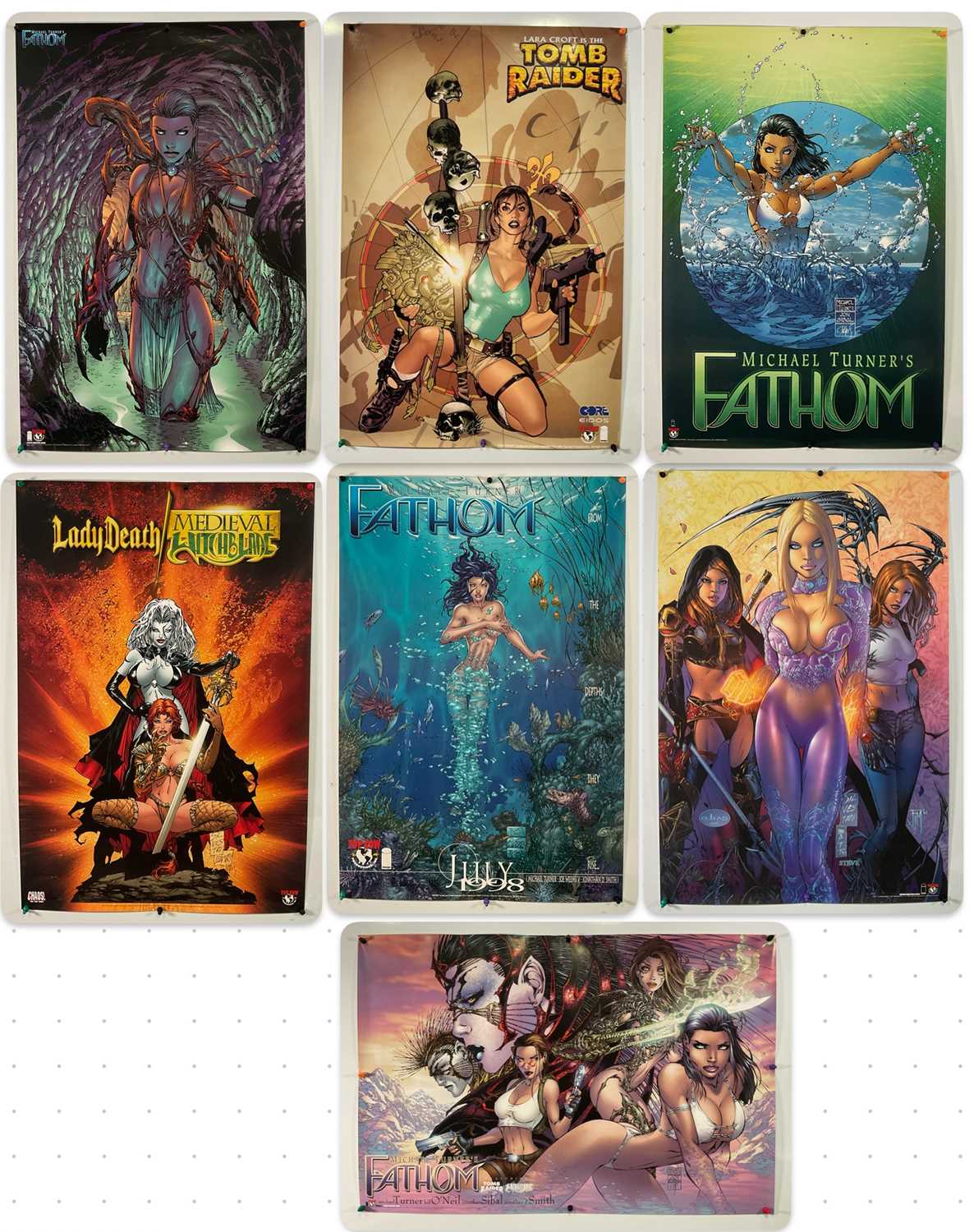 Lot 489 - A group of Top Cow comic book advertising...