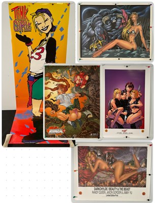 Lot 483 - A group of comic book advertising posters for...