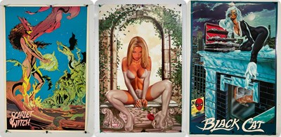 Lot 496 - A trio of Marvel comic book advertising...