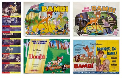 Lot 298 - BAMBI (1942) A group of Bambi posters...