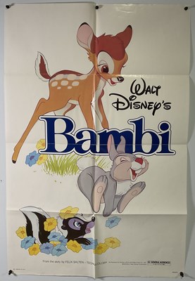 Lot 299 - BAMBI (1942) A 1966 re-release US one sheet...