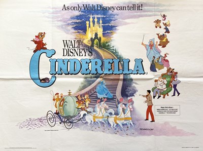 Lot 307 - CINDERELLA (1950) A 1976 re-release UK Quad...