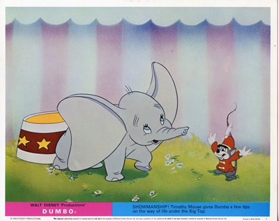 Lot 313 - DUMBO (1941) A 1971 re-release UK quad film...