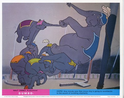 Lot 313 - DUMBO (1941) A 1971 re-release UK quad film...