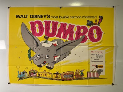 Lot 313 - DUMBO (1941) A 1971 re-release UK quad film...