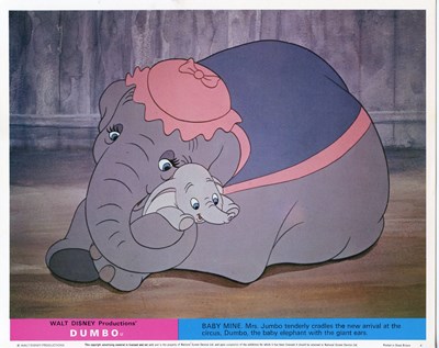 Lot 313 - DUMBO (1941) A 1971 re-release UK quad film...