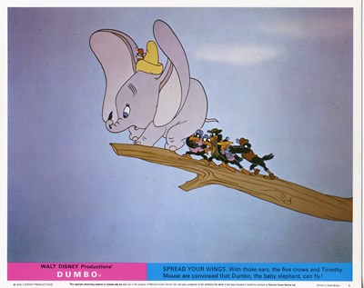 Lot 313 - DUMBO (1941) A 1971 re-release UK quad film...