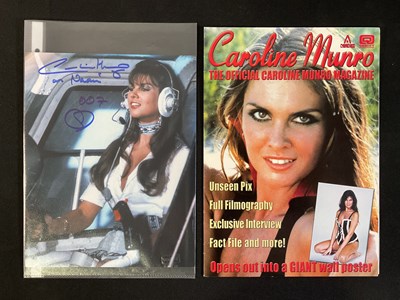 Lot 605 - CAROLINE MUNROE signed photo and fold out...
