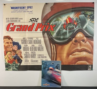 Lot 181 - GRAND PRIX (1966) UK Quad film poster, Helmet...