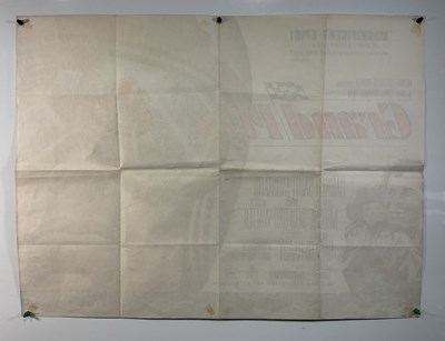 Lot 181 - GRAND PRIX (1966) UK Quad film poster, Helmet...