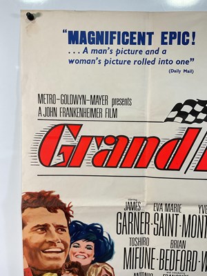 Lot 181 - GRAND PRIX (1966) UK Quad film poster, Helmet...
