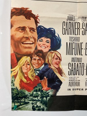 Lot 181 - GRAND PRIX (1966) UK Quad film poster, Helmet...