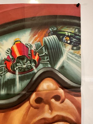 Lot 181 - GRAND PRIX (1966) UK Quad film poster, Helmet...