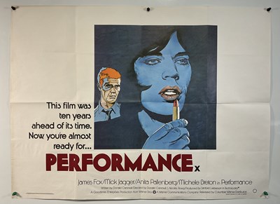 Lot 433 - PERFORMANCE (1978) UK Quad film poster 1979 re-...
