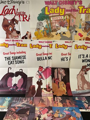 Lot 327 - LADY AND THE TRAMP (1955) A group of 1980s...