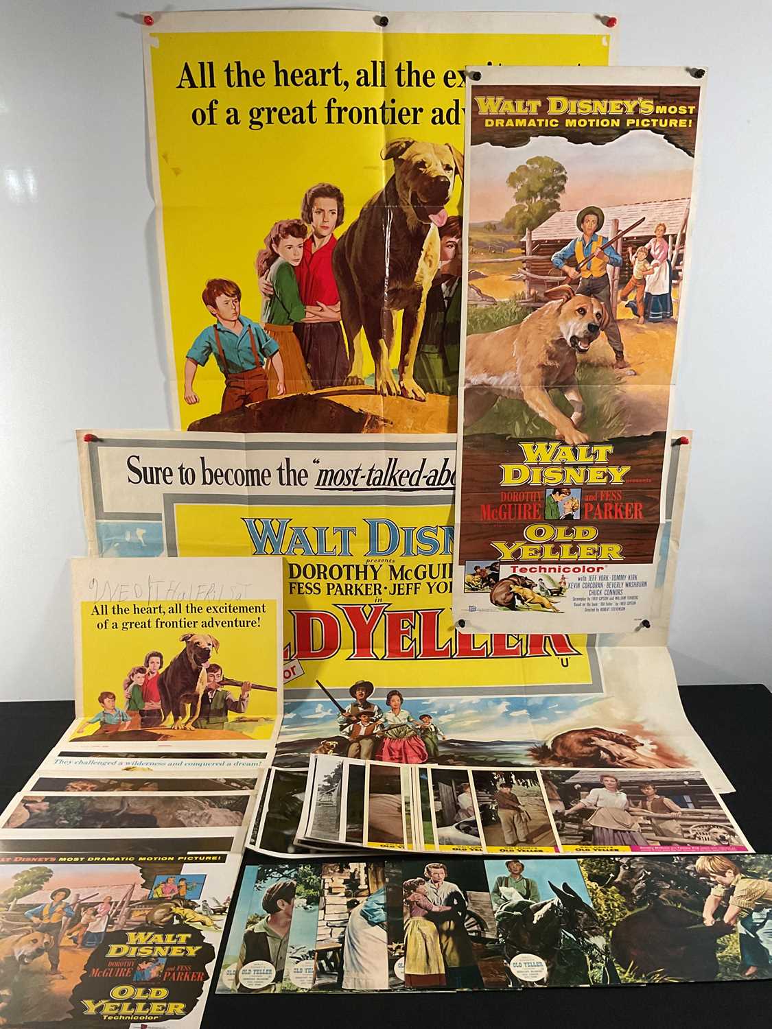 Lot 335 - OLD YELLER (1957) A group of film posters and...