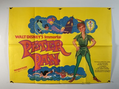 Lot 344 - PETER PAN (1953) A 1974 re-release UK Quad...