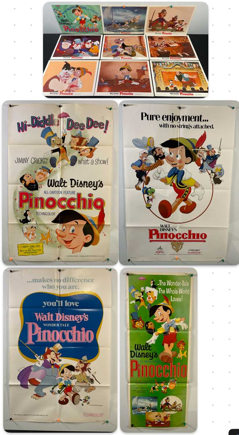 Lot 348 - PINOCCHIO (1940) A group of US re-release film...