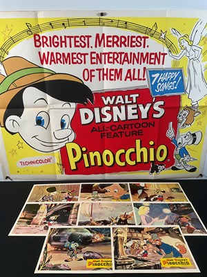 Lot 349 - PINOCCHIO (1940) A UK re-release 1961 Quad...
