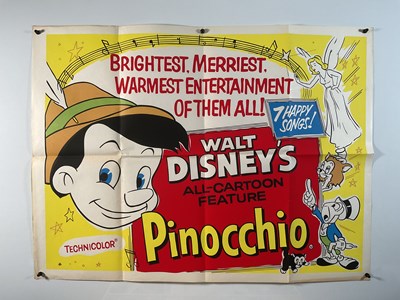 Lot 349 - PINOCCHIO (1940) A UK re-release 1961 Quad...