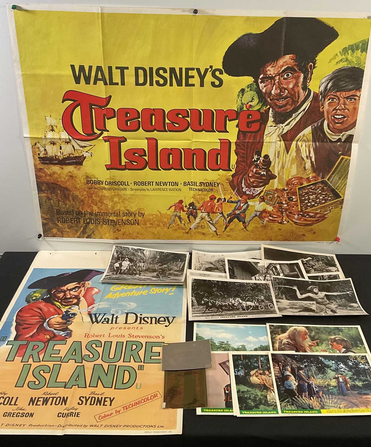 Lot 353 - TREASURE ISLAND (1950) A UK quad film poster...