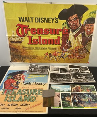 Lot 353 - TREASURE ISLAND (1950) A UK quad film poster...