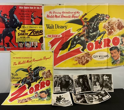 Lot 357 - SIGN OF ZORRO (1958) A UK Quad film poster...