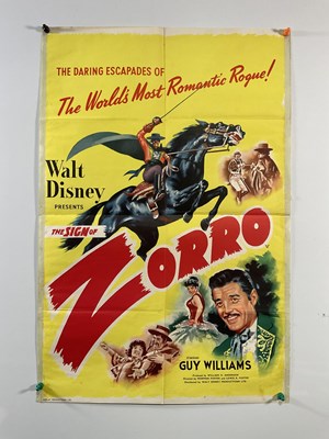 Lot 357 - SIGN OF ZORRO (1958) A UK Quad film poster...