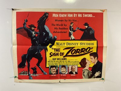 Lot 357 - SIGN OF ZORRO (1958) A UK Quad film poster...
