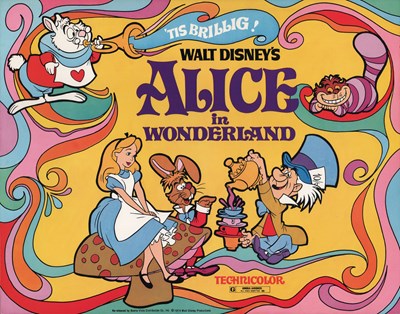 Lot 291 - ALICE IN WONDERLAND (1951) A set of 9 US lobby...