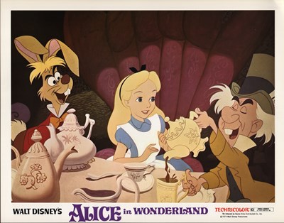 Lot 291 - ALICE IN WONDERLAND (1951) A set of 9 US lobby...