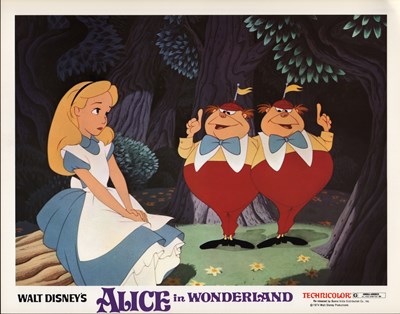 Lot 291 - ALICE IN WONDERLAND (1951) A set of 9 US lobby...