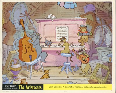 Lot 294 - THE ARISTOCATS (1970) A UK quad film poster...