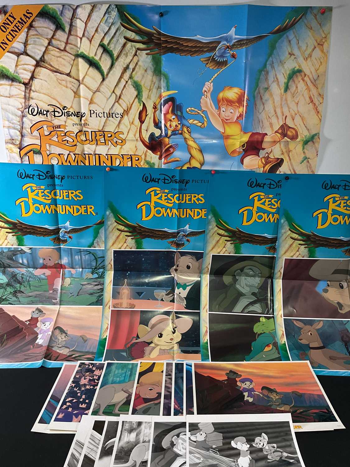 Lot 383 - THE RESCUERS DOWN UNDER (1991) a UK quad film...