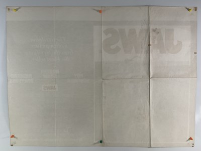 Lot 261 - JAWS (1975) UK Quad film poster featuring one...