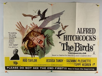 Lot 66 - THE BIRDS (1963) UK Quad film poster, Alfred...