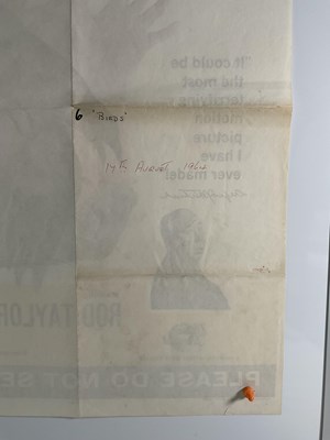 Lot 66 - THE BIRDS (1963) UK Quad film poster, Alfred...