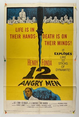 Lot 143 - 12 ANGRY MEN (1957) US one sheet, courtroom...