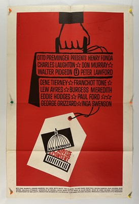 Lot 151 - ADVISE AND CONSENT (1962) US one sheet film...