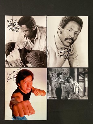Lot 547 - Two pairs of autographs comprising JACKIE CHAN,...