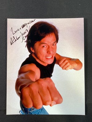 Lot 547 - Two pairs of autographs comprising JACKIE CHAN,...